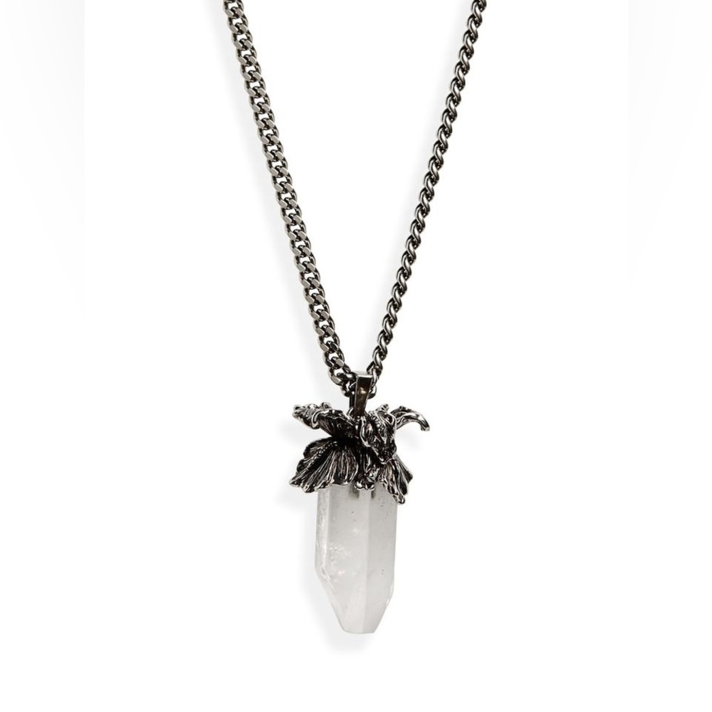 Alexander McQueen Iris Crystal Charm Necklace